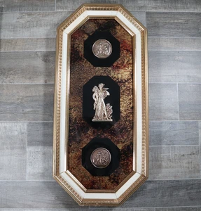 Vintage Wanddeko Bild von Turner Design Figur & Medaillons #05215 20-1/4" x 9-1/4" - Bild 1 von 9