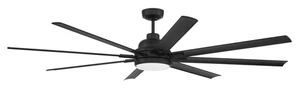 Craftmade RSH72FB8 Rush 72 LED Ceiling Fan -Flat Black - Picture 1 of 1