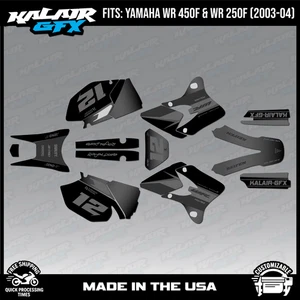 Graphics Kit for YAMAHA WR250F and WR450F (2003-2004) Vendetta - Smoke - Picture 1 of 4