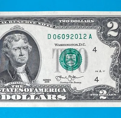 June 9, 2012 (D 06092012 A) BIRTHDAY ANNIVERSARY $2 Two Dollar Bill *UNC* - Image 1 of 4