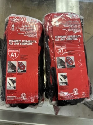 2 guantes de trabajo Milwaukee de 4 grandes de nitrilo nivel 1 resistentes a cortes sumergidos nuevos Foto 1 de 4