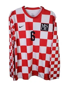 Nike Croatia National Soccer Football Team Large Mose #6 Long Slv Jersey Shirt - Picture 1 of 8