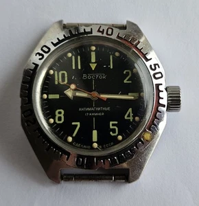 Vintage Watch Vostok Amphibian Soviet Diver USSR Mechanical Wristwatch - Picture 1 of 8