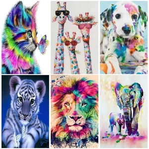 Kits de arte de diamantes KETIEE para adultos paquete de 6 kits de pintura de animales, 5D hágalo usted mismo - Imagen 1 de 5
