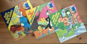 1977 Bugs Bunny Goes to the Dentist / Bugs Bunny's Space Carrot+ (3) Book’s Lot - Picture 1 of 13
