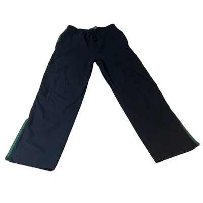 Pantalones cortavientos forrados con cremallera lateral azul marino/verde Ivy Crew Sport grandes (30x31) para hombre Foto 1 de 4