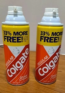 2 lattine NOS vintage Colgate crema da barba istantanea 14,75 oz regolari NUOVE 33% in più - Foto 1 di 7
