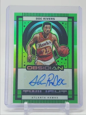 DOC RIVERS 2024-25 OBSIDIAN TWILIGHT AUTOGRAPH GREEN FLOOD AUTO /25 Q3766 - Image 1 of 2