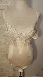 nwt VA BIEN'S SECRET bodysuit shaper 1293 nude 38D multi-way straps lace - Picture 1 of 7