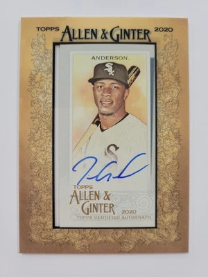 2020 Allen and Ginter Framed Mini Auto #MA-TA Tim Anderson Autograph White Sox & - Image 1 of 3