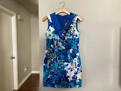Marc New York Size 6P Blue Dress with Floral Pattern Foto 1 de 4