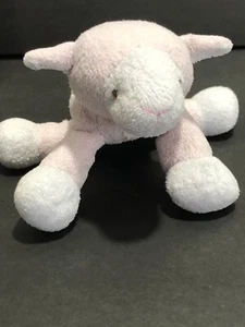 strasburg Baby Lamb Rattle - Pink White - pre-loved  - Picture 1 of 9