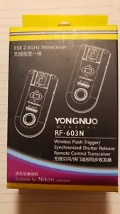 Brand New -- Yongnuo RF-603N Wireless Flash Triggers for Nikon - Picture 1 of 1