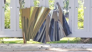 Curtis Jere Chrome and Brass "Outfold" Wave Sculpture Rare Original Tag #100575 - Picture 1 of 10