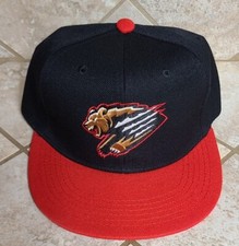 Fresno Grizzlies Hat Cap Snapback Black Red Adult Adjustable MILB Baseball Mens