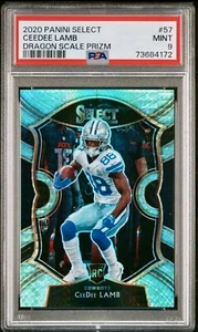 2020 PANINI SELECT CEEDEE LAMB DRAGON SCALE PRIZM /67 PSA 9 MINT - Picture 1 of 2