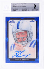 2021 Leaf Art of Sport #BAPM1 Peyton Manning Auto Navy /5 BGS 9