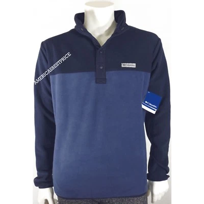 COLUMBIA NUEVO HOMBRE M FOSTER CREEK POLAR JERSEY BOTÓN CHAQUETA AZUL/VERDE NUEVO CON ETIQUETAS  Foto 1 de 4
