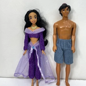Juego de muñecas Disney Aladino y Jazmín en ropa púrpura Mattel - Imagen 1 de 10