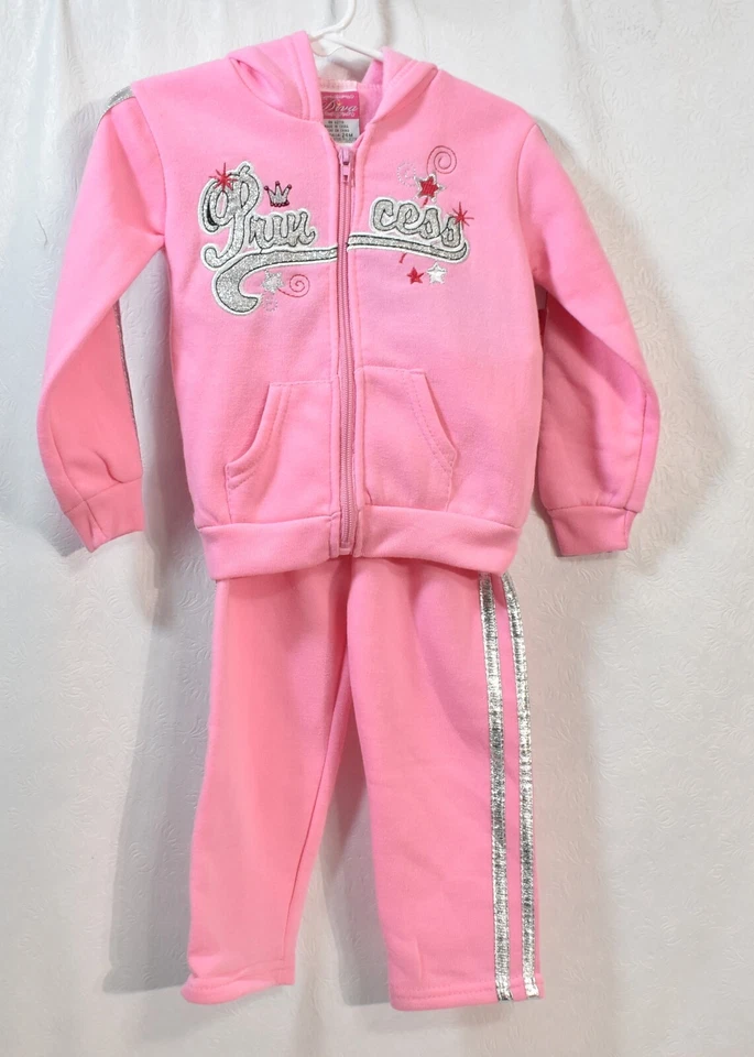 Conjunto Sudadera y Pantalón Diva Rosa Princesa Talla 24 Meses Foto 1 de 4