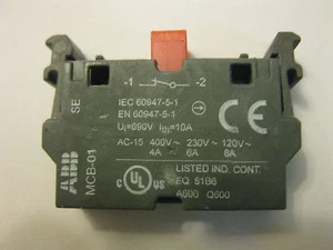 ABB MCB-01 CONTACT BLOCK ABB GENUINE MCB-01 ABB FOR Comenda, Hoonved - Picture 1 of 4