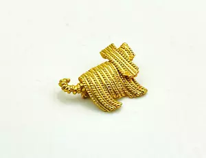Vintage Napier Shaggy Mop Dog Brooch Pin Terrier Goldtone 41mm x 28mm - Picture 1 of 5