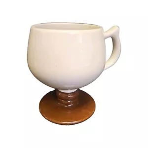 Vintage Brown and White Hall China USA #2274 Pedestal/Footed Mug Extra/Replaceme - Picture 1 of 6