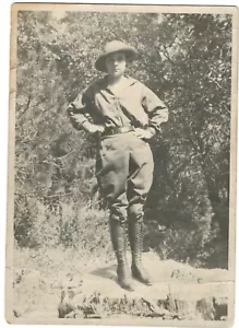 Old photo of lady who was riding a horse, Look at those shoes-Named Petite 1930s - Picture 1 of 2