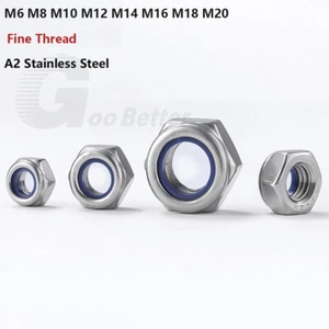 Selbstsichernde Muttern M6-M20 DIN 985 Feingewinde Stopmuttern Sicherungsmuttern - Bild 1 von 17