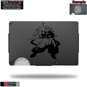 Android 21 Dragon Z grabado láser en una billetera de metal - Imagen 1 de 10