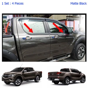 Side Upper Molding Window Sill Trim Matte Black Fits Mazda Bt-50 Pro 2012 - 2017 - Picture 1 of 3