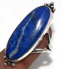 925 Silver Plated-lapis Lazuli Ethnic Gemstone Ring Jewelry Us Size-10 Au P184