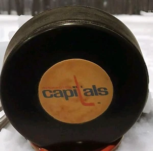 1974-77 WASHINGTON CAPITALS VINTAGE NHL CONVERSE OFFICIAL GAME PUCK ART ROSS USA - Bild 1 von 7