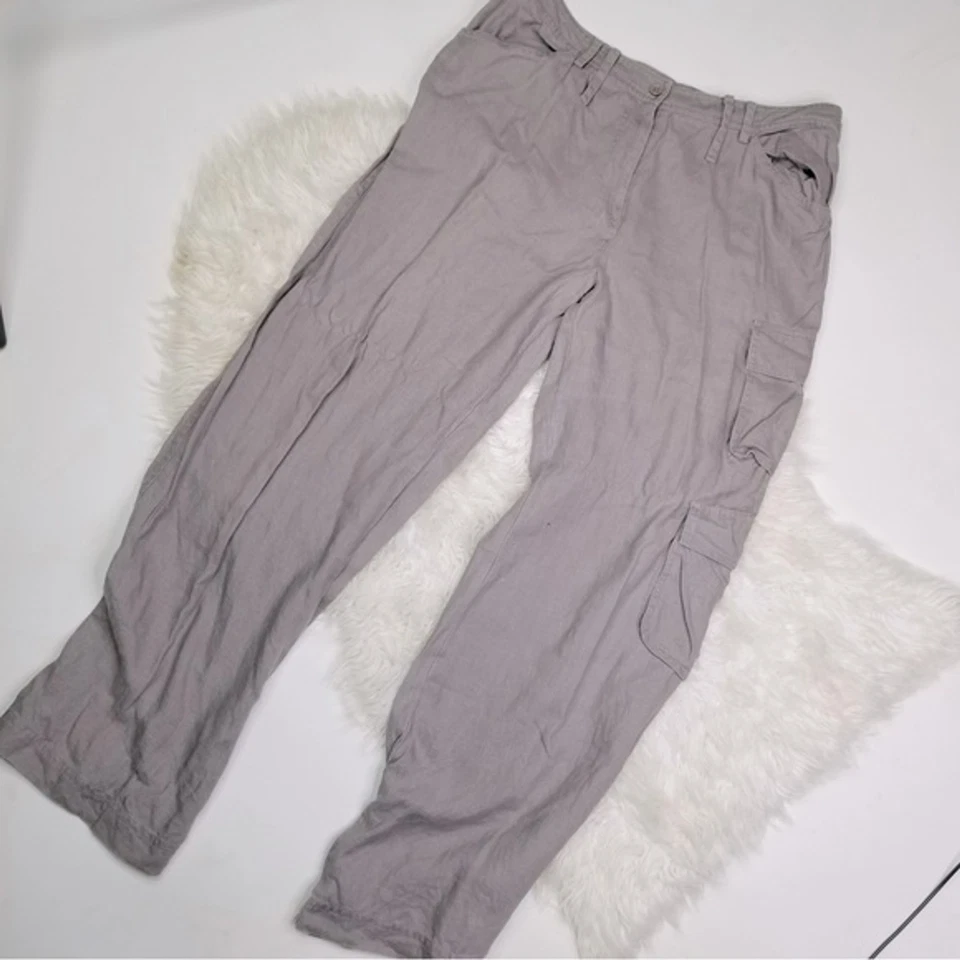 Newport News linen cargo pants size 14 beige - Image 1 of 4