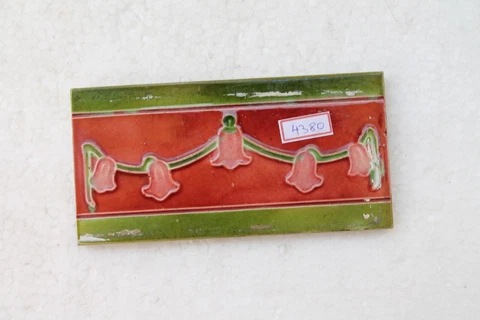 Japan antique art nouveau vintage majolica border tile c1900 Decorative NH4380 Cover