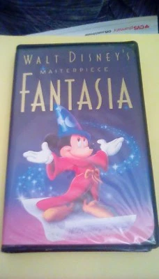 Walt Disney Masterpiece Fantasia BLACK clamshell w/ brochures VHS Mickey Mouse - Image 1 of 4