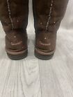Womens Skechers  Boots Size UK 5 Brown Suede With Gold Studs