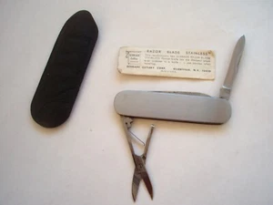 ORIGINAL USA MADE SCHRADE 876 STAINLESS STEEL LOBSTER PATTERN KNIFE - Picture 1 of 12