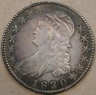 1820 Capped Bust Half 50c Nice Au+