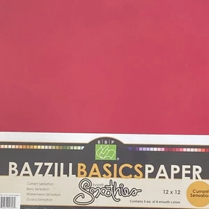 20 HOJAS - 4 x COLORES - 12" X 12" - BATIDOS BAZZILL - TONOS GRANATE/ROSA - Imagen 1 de 6