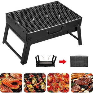 BBQ Grill Holzkohlegrill Campinggrill Klappgrill Tragbar Picknickgrill Terrasse - Bild 1 von 17