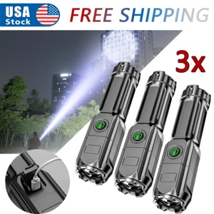Linterna LED recargable 990000LM táctica súper brillante antorcha con zoom - Imagen 1 de 15