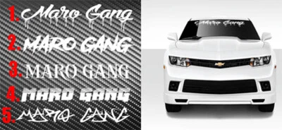 Maro Gang 40" Vinyl Windshield Decal Sticker Fits Chevy Chevrolet Camaro - Image 1 of 3