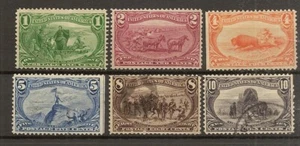 ESTADOS UNIDOS YVERT 129/134 (*)/(º) Serie corta 6 Valores 1898 NL1425 - Picture 1 of 1