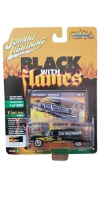 K Johnny Lightning Street Freaks Black w/ Flames 59 Cadillac Ambulance - Picture 1 of 3