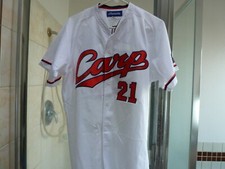 NEW MIZUNO Japan NPB HIROSHIMA TOYO CARP Baseball Jersey XLge WHTE #21 NAKAZAKI