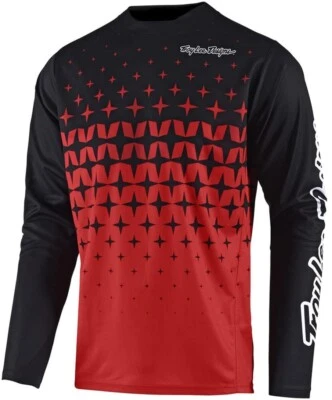 Camiseta deportiva para hombre Troy Lee Designs TLD Sprint manga larga Megaburst roja/negra grande Foto 1 de 2