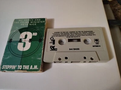 3rd Bass "Steppin To The A.M." Cassette Tape single, (1989), AM, MC Serch - Image 1 of 3