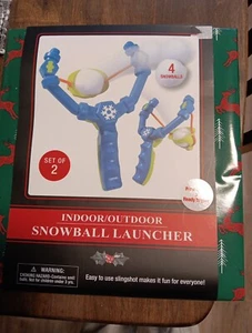 Lanzadores de bolas de nieve Snowtime (juego de 2) con 4 bolas de nieve para interiores/exteriores |🚚💨 - Imagen 1 de 7