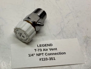 LEGEND Valve T-73 Air Vent (1/4" NPT  Connection) #110-351 - Prepaid Shipping - Picture 1 of 4
